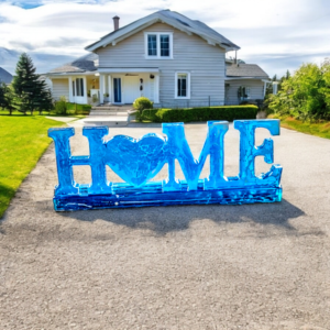Home sur socle ( résine époxy/acrylique)