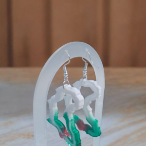 Boucles d'oreilles forme Africaine aux couleurs d'Algérie